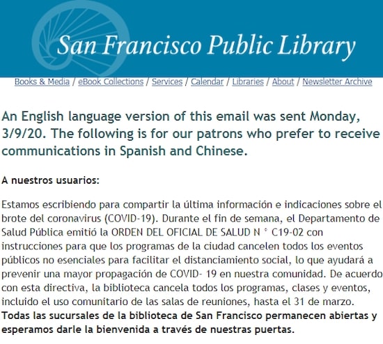 communicating covid  updates sfpl spanish blog image    